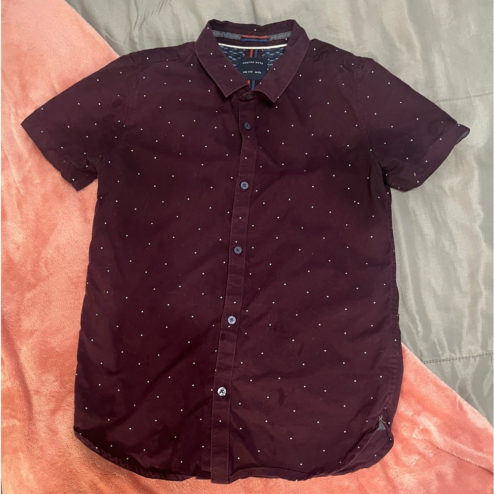 Boys size 11/12 button up short sleeve shirt. Asking $10 or best offer.